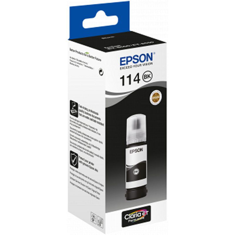 Epson Botella Tinta Ecotank 114 Negro 70ml